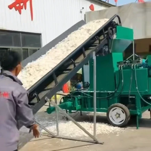 Efficient Automatic Garlic Skin Bagging And Baling Machine Vegetable Skin Baler Garlic Skin Baler Agricultural Machinery