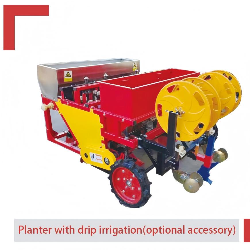 Garlic Drilling Combine Planter With Irrigation Fertilizer And Mulching Function