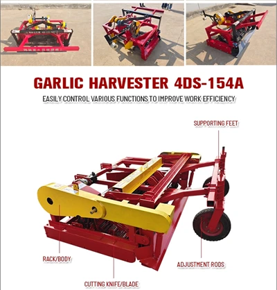 4DS-154A Front Tractor Mounted Harvester For Garlic Fast Working Speed